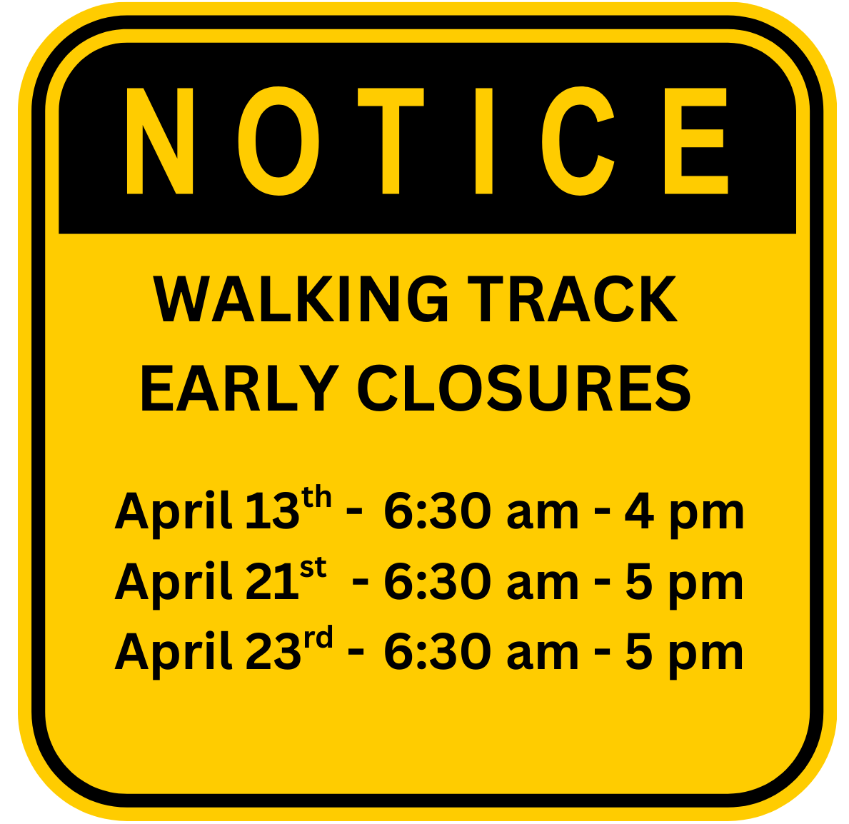 Walking Track Closures