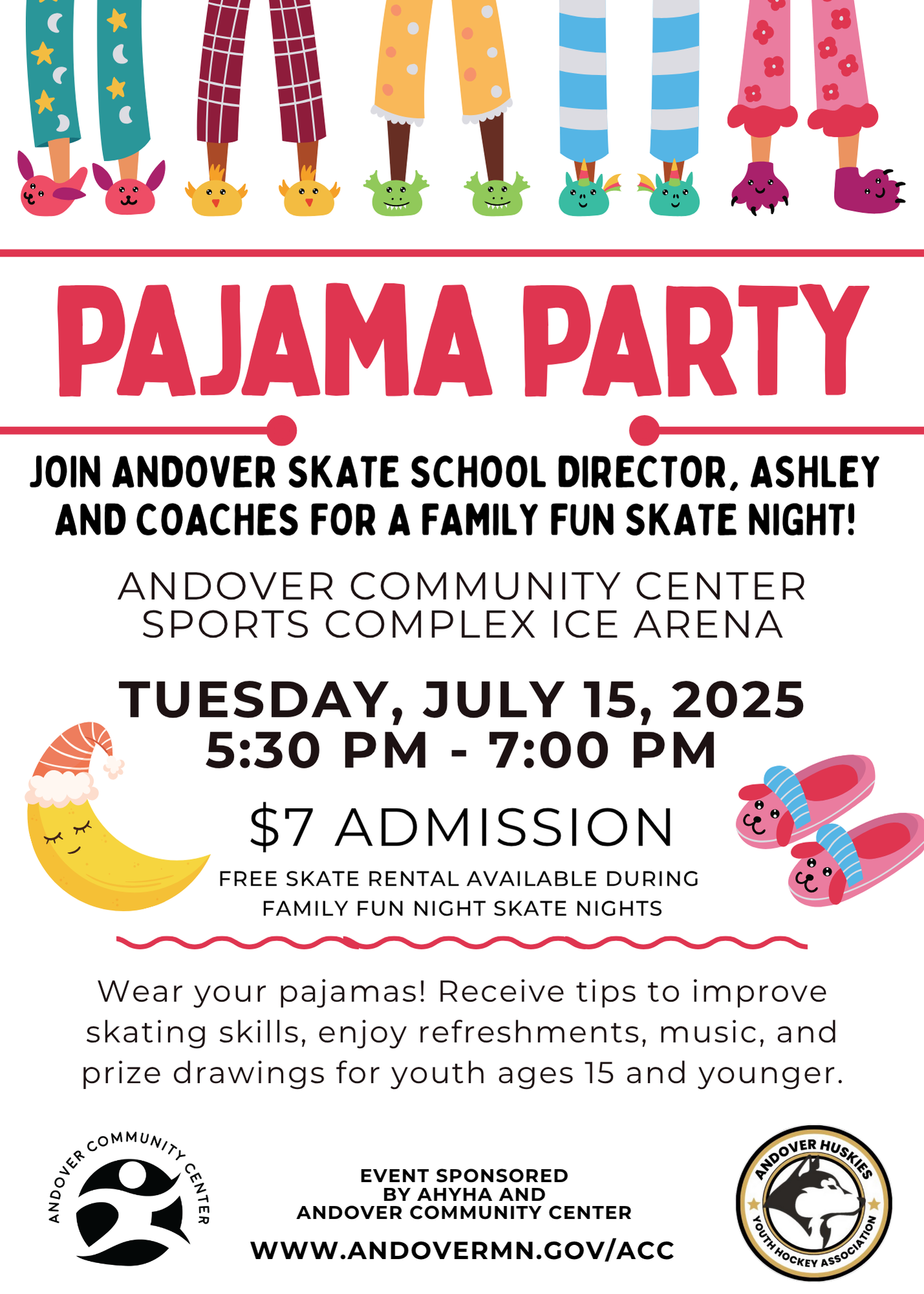 PJ Party on Ice Color Flyer