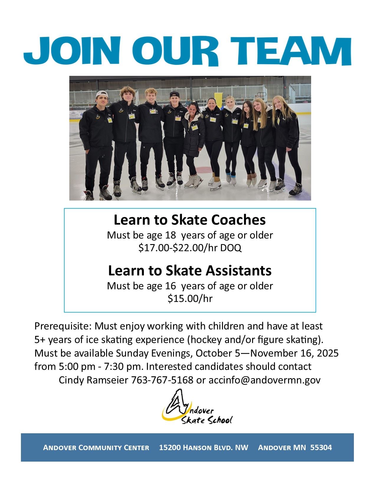 Join Our Team Portrait Coaches and Assistants Fall 2025