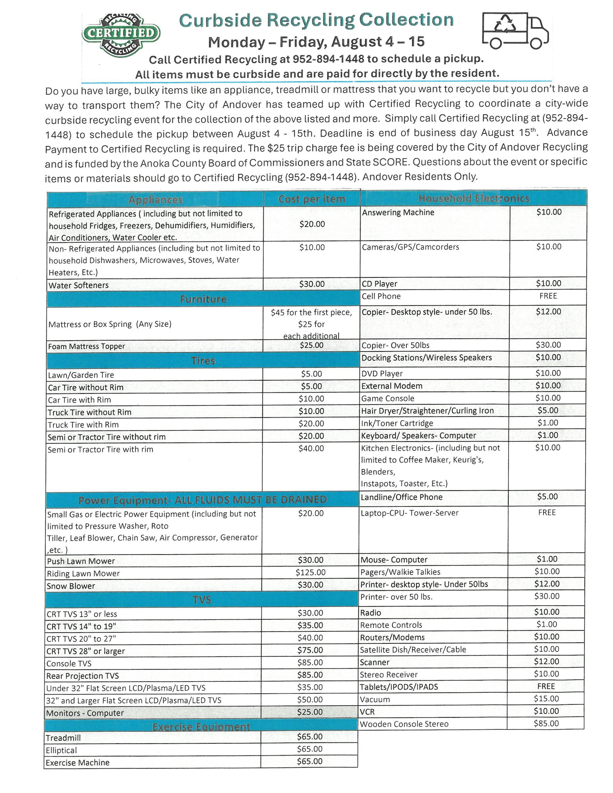 Certified Recycling Flyer 2025 updated