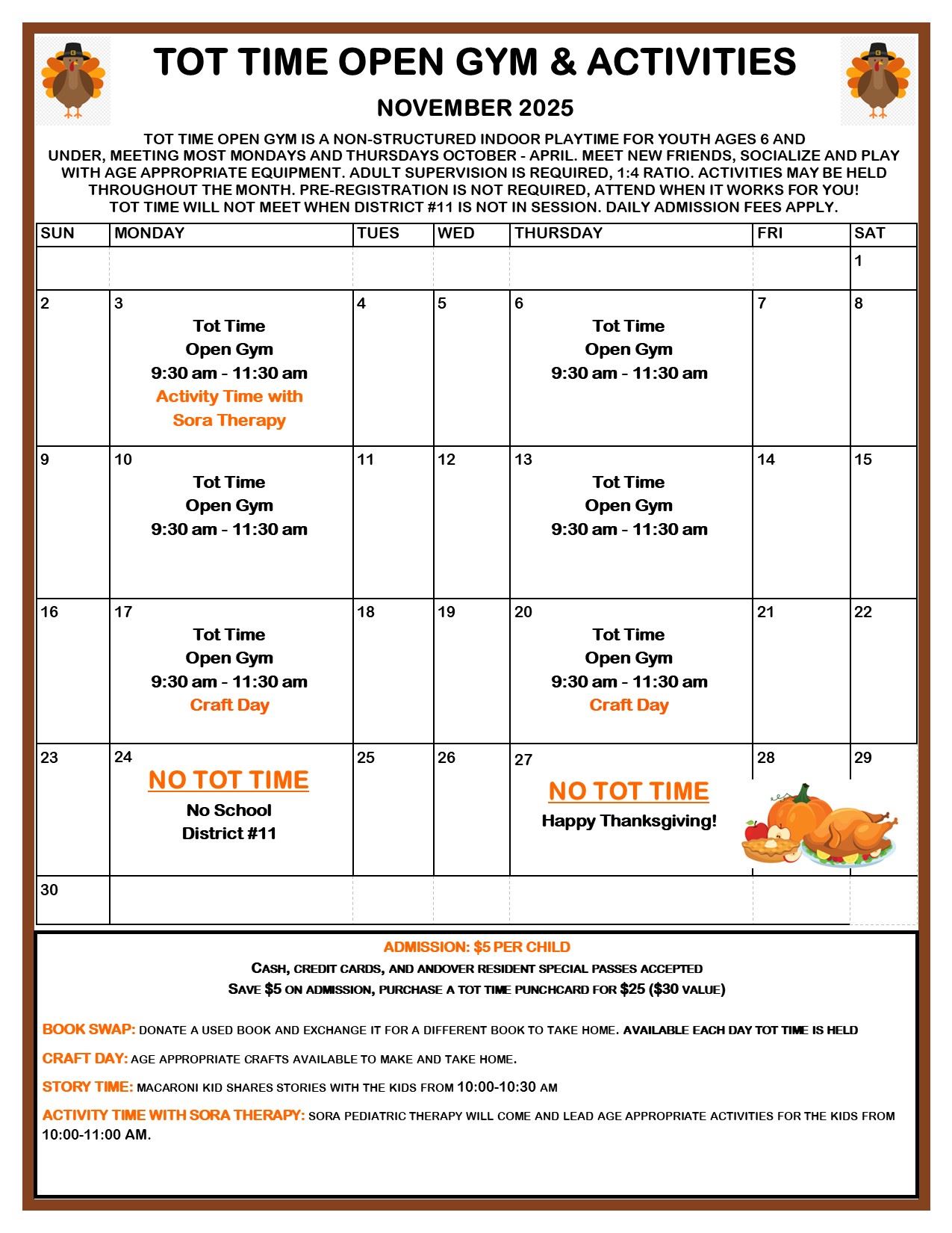 November Tot Time 2025