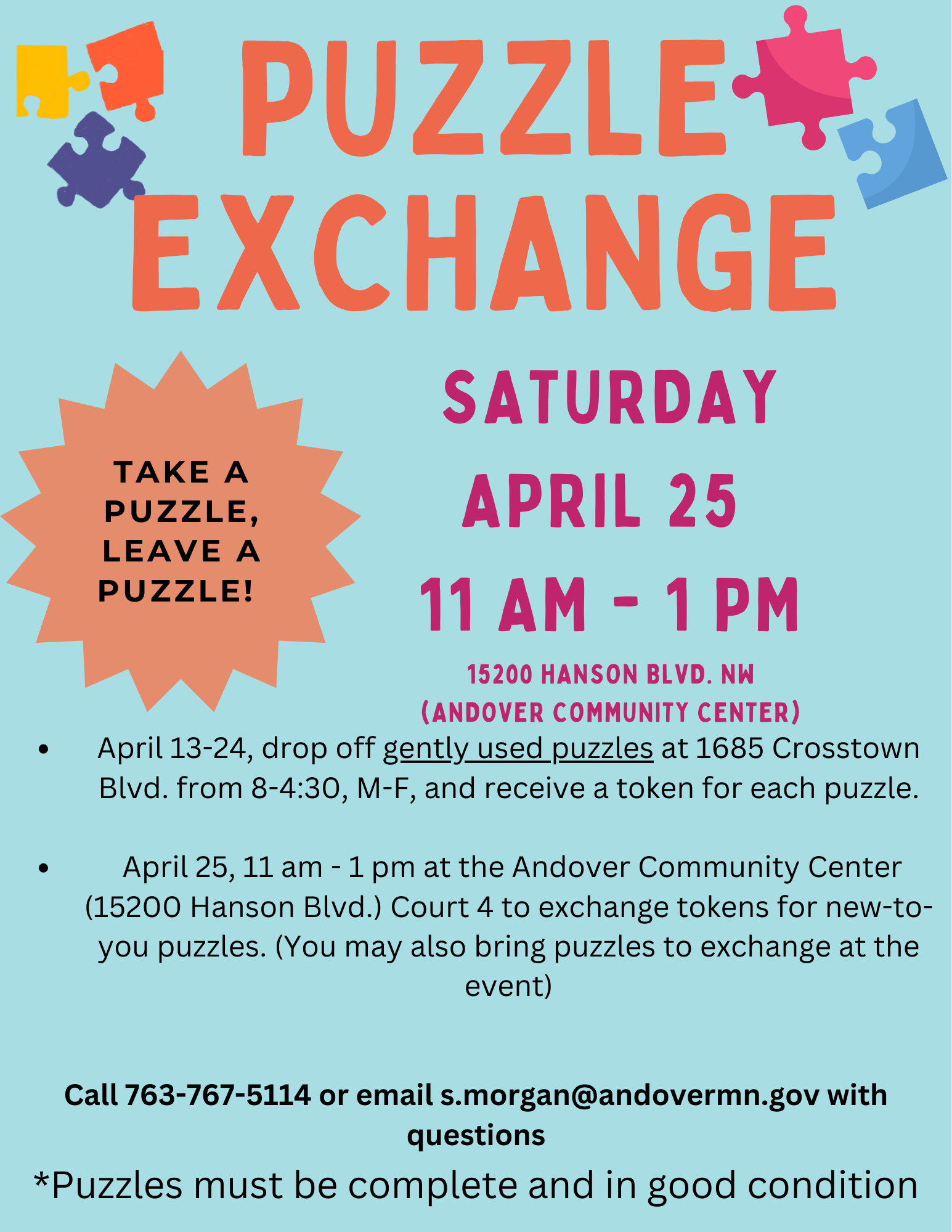 Puzzle Exchange April 2026